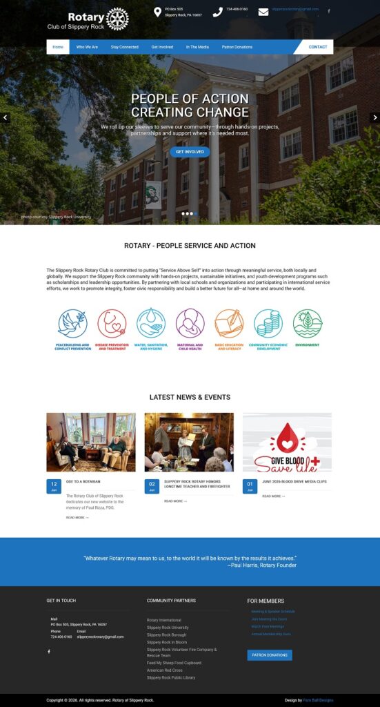home page screen shot